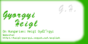 gyorgyi heigl business card